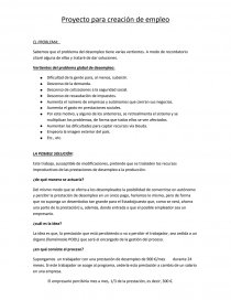 Estudio básico (para desarrollar) de modelo para reducción desempleo.. Página 1