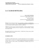 Calidad del servicio Hotelero