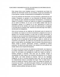 FUNCIONES FUNDAMENTALES DE LOS SISTEMAS DE INFORMACION EN LOS NEGOCIOS.. Página 1