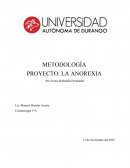 Ensayo estudiantil sobre la anorexia y sus consecuencias