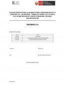 Estudio Definitivo para la rehabilitación y mejoramiento de carretera