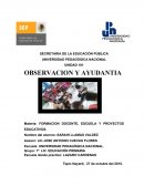 FORMACION DOCENTE, ESCUELA Y PROYECTOS EDUCATIVOS