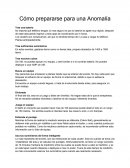 Como preparar una anomalia
