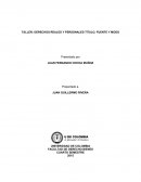 DERECHOS REALES Y PERSONALES TITULO, FUENTE Y MODO