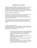 Reseña de el ahorro de energia