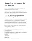 Determinar los costos de distribución