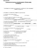 Evaluación de lectura complementaria “Dónde estás Constanza”