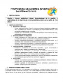 PROPUESTA DE LIDERES JUVENILES SALESIANOS 2015