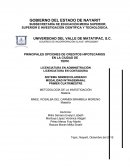 PRINCIPALES OPCIONES DE CREDITOS HIPOTECARIOS