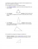 Los triángulos se pueden clasificar por la relación entre las longitudes de sus lados o por la amplitud de sus ángulos