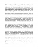 Platón nace en Atenas en el 427 ac y muere en el 347 ac.