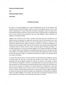 ENSAYO ESCUELA PITAGORICA. Página 1