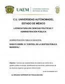 ENSAYO SOBRE 15 “CONTROL DE LA GESTION PÚBLICA MUNICIPAL”