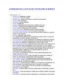 LAS EXPRESIONES LATINAS DE CONTENIDO JURÍDICO