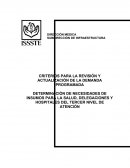 CRITERIOS PARA SUSTENTAR LA DETERMINACIÓN DE NECESIDADES DE INSUMOS PARA LA SALUD.