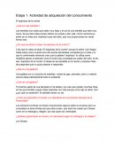 La Actividad de adquisición del conocimiento filosofia