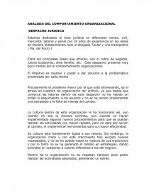 ANALISIS DEL COMPORTAMIENTO ORGANIZACIONAL. Página 1
