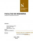 Proyectos de inversion. Ingeniería de métodos II