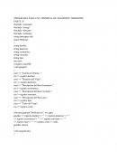 PROGRAMA PARA UNA TERMINAL DE TRASPORTE TERRESTRE.