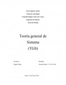 Antecedente de la Teoría general de sistema (TGS)