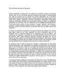 Plan de Desarrollo para la Educación en México