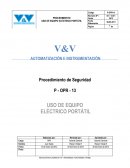 EQUIPO ELÉCTRICO PORTÁTIL. AUTOMATIZACIÓN E INSTRUMENTACIÓN