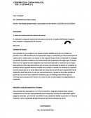 Actividades programadas y ejecutadas en obra desde 11/12/2014 al 19/12/2014.