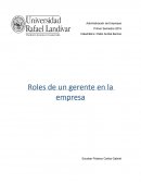 Fundamentos de Gestión Empresaria. Roles de un Gerente en la empresa