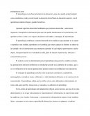 El aprendizaje. Ensayo