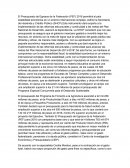 El Presupuesto de egresos de la federacion