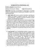 DILEMAS DE ÉTICA PROFESIONAL 2015