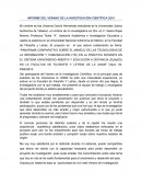 INFORME DEL VERANO DE LA INVESTIGACIÓN CIENTÍFICA 2015