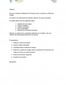 Analisis de riesgos. Buscar en fuentes confiables de información cómo se realiza un análisis de riesgos