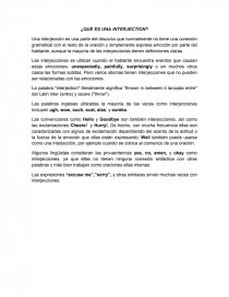 ¿QUÉ ES UNA INTERJECTION?. Página 1