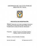 El Desarrollo de un plan estratégico financiero y fiscal para contrarrestar las bajas ventas de una Ferretería de la ciudad de Zamora, Michoacán.
