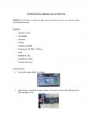 CONSISTENCIA NORMAL DEL CEMENTO.