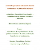 Importancia de la participación de los padres de familia y de otros sectores de la sociedad en la educación