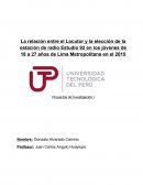Marco Teorico tesis: la relacion entre el locutor y la eleccion de una emisora de radio