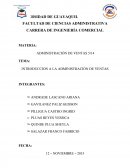 LA INTRODUCCION A LA ADMINISTRACIÓN DE VENTAS
