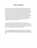 CRISIS EN VENEZUELA.