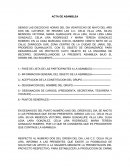 Acta constitutiva del grupo “Mujeres emprendedoras"