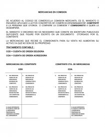 LAS MERCANCIAS EN COMISION. Página 1