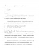 Reflexion en torno a los conceptos de administración y organización