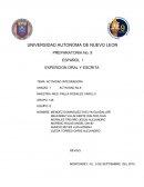 Actividad integradora - Exprecion oral y escrita