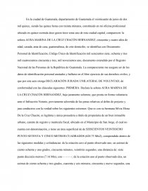 DECLARACION JURADA UNILATERAL. Página 1