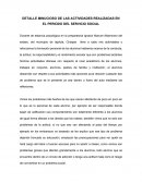 DETALLE MINUCIOSO DE LAS ACTIVIDADES REALIZADAS EN EL PERIODO DEL SERVICIO SOCIAL