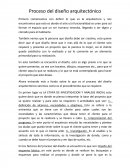 Proceso de diseño arquitectónico.