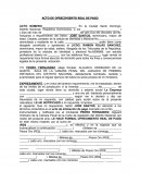 Acto de ofrecimiento real de pago