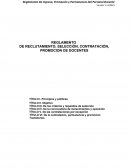 REGLAMENTO DE RECLUTAMIENTO, SELECCIÓN, CONTRATACIÓN, PROMOCION DE DOCENTES