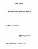 Características de un Sistema Operativo.